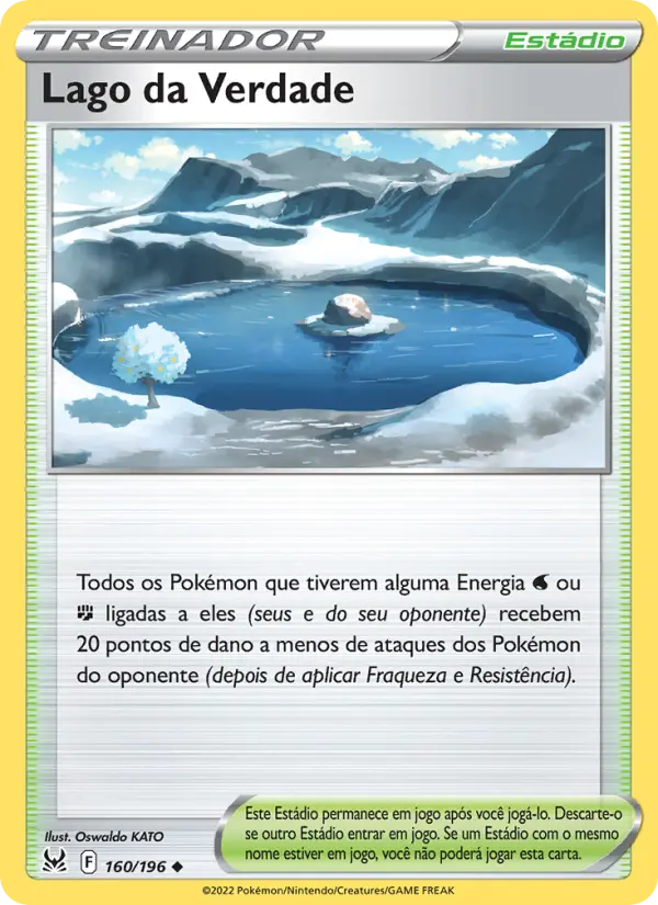 Carta Lago da Verdade, número 160/196 da coleção Origem Perdida