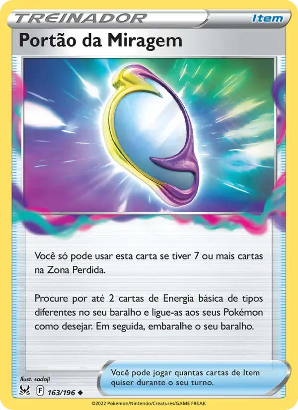 Carta Portão da Miragem, número 163/196 da coleção Origem Perdida
