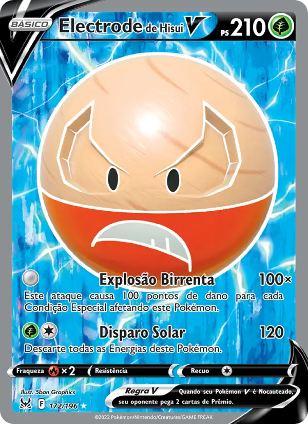 Carta Electrode de Hisui V, número 172/196 da coleção Origem Perdida