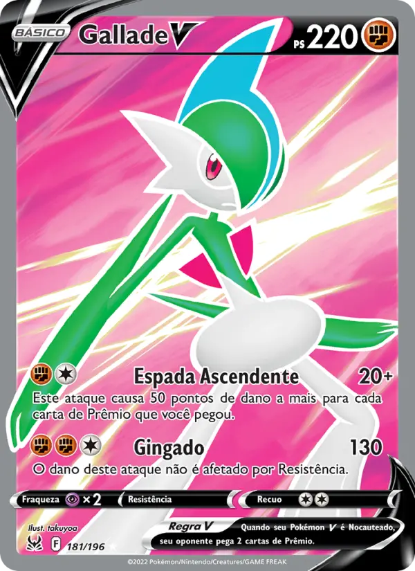 Carta Gallade V, número 181/196 da coleção Origem Perdida
