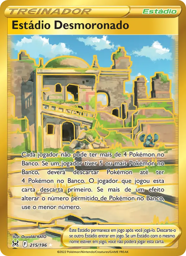 Carta Estádio Desmoronado, número 215/196 da coleção Origem Perdida