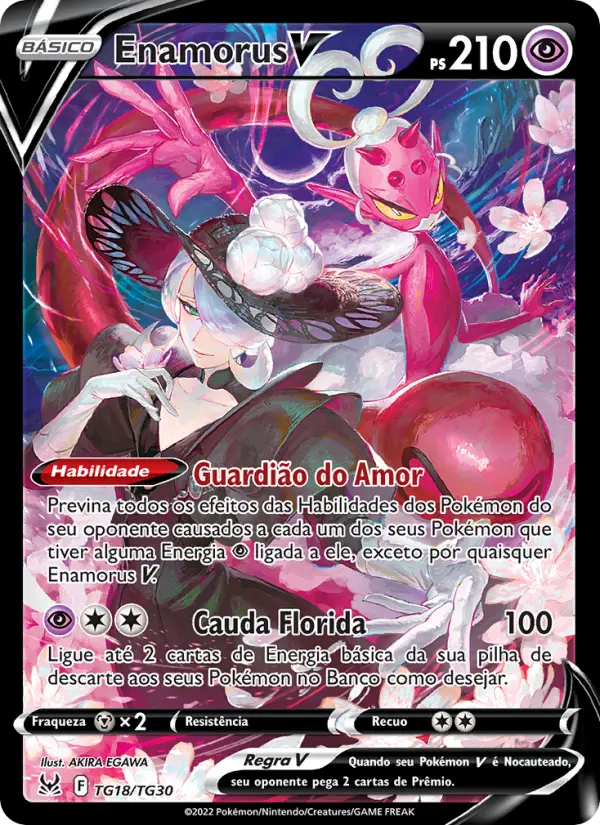 Carta Enamorus V, número TG18/30 da coleção Origem Perdida Galeria de Treinador