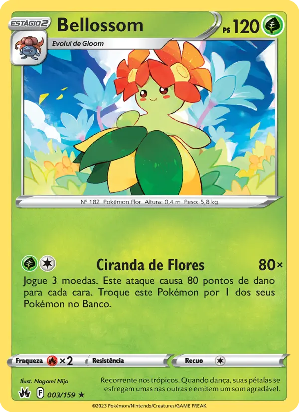 Carta Bellossom, número 003/159 da coleção Realeza Absoluta