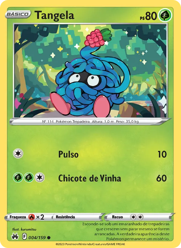 Carta Tangela, número 004/159 da coleção Realeza Absoluta