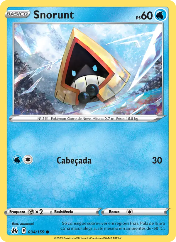 Carta Snorunt, número 034/159 da coleção Realeza Absoluta