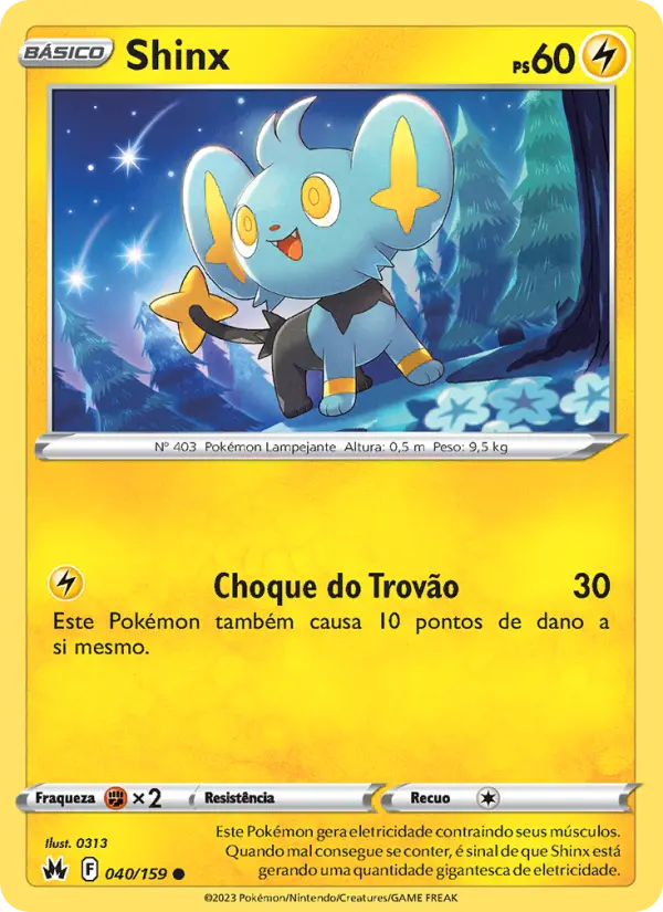 Carta Shinx, número 040/159 da coleção Realeza Absoluta
