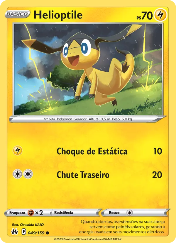 Carta Helioptile, número 049/159 da coleção Realeza Absoluta