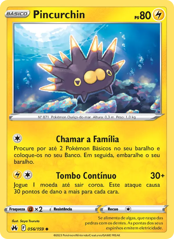 Carta Pincurchin, número 056/159 da coleção Realeza Absoluta
