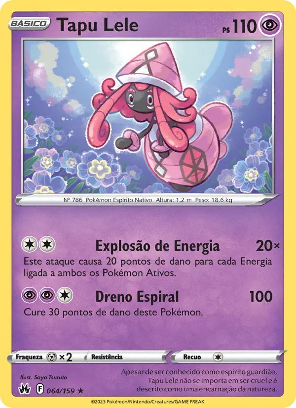 Carta Tapu Lele, número 064/159 da coleção Realeza Absoluta