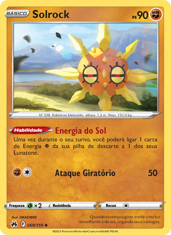 Carta Solrock, número 069/159 da coleção Realeza Absoluta