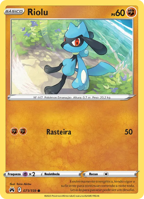 Carta Riolu, número 071/159 da coleção Realeza Absoluta