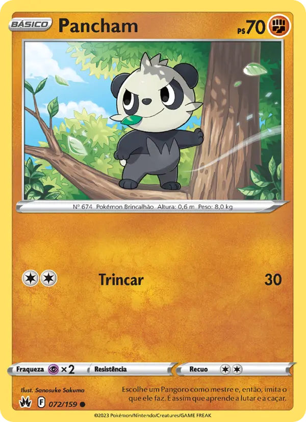 Carta Pancham, número 072/159 da coleção Realeza Absoluta