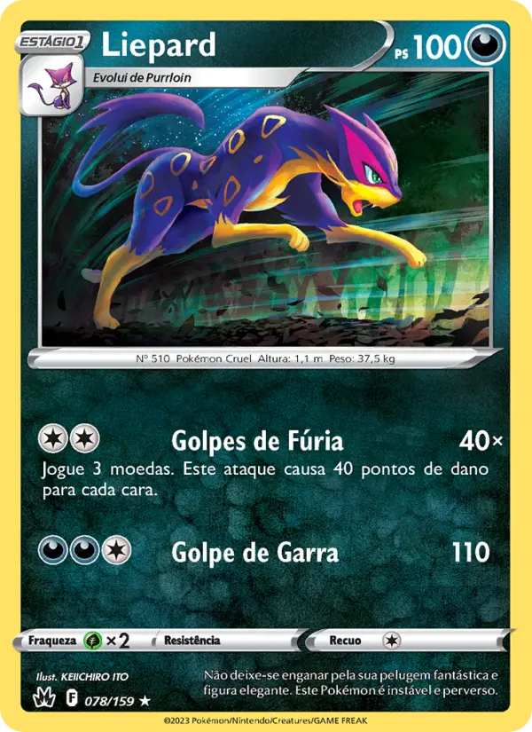 Carta Liepard, número 078/159 da coleção Realeza Absoluta