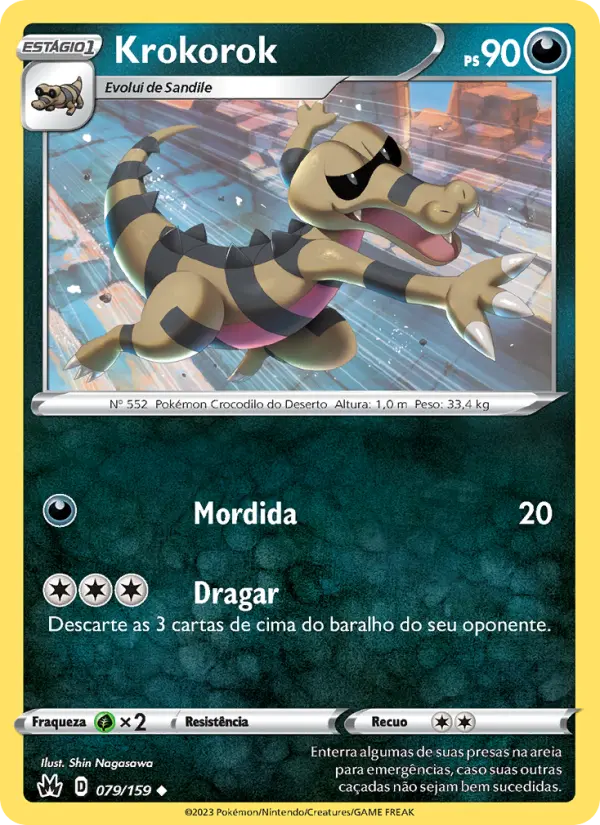 Carta Krokorok, número 079/159 da coleção Realeza Absoluta