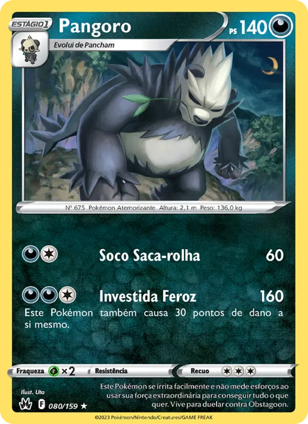 Carta Pangoro, número 080/159 da coleção Realeza Absoluta