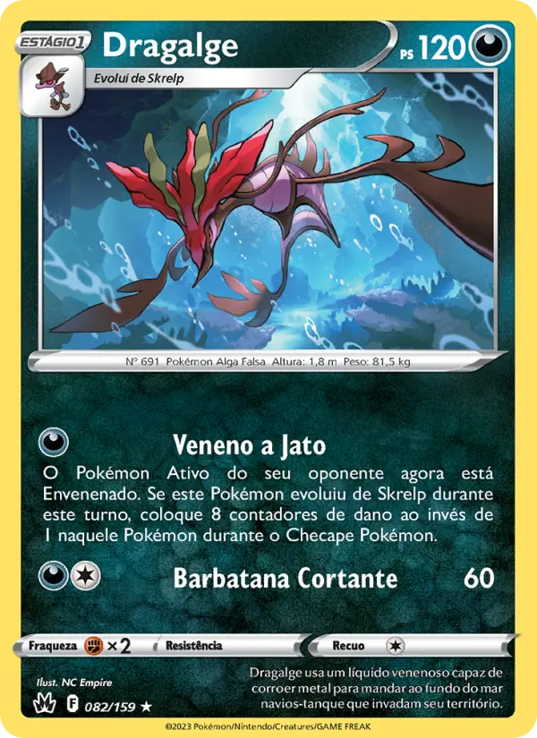 Carta Dragalge, número 082/159 da coleção Realeza Absoluta