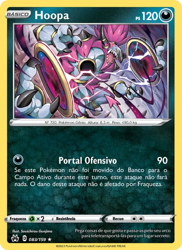 Carta Hoopa, número 083/159 da coleção Realeza Absoluta