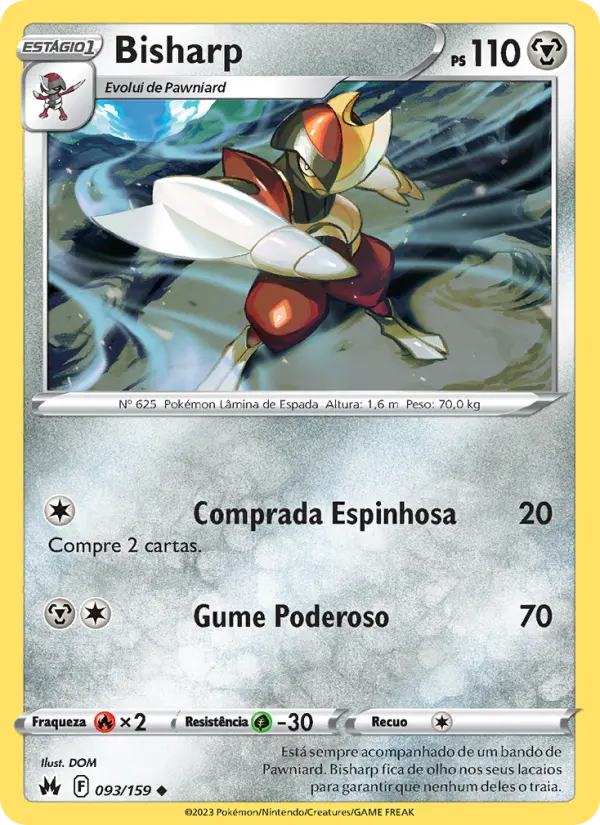 Carta Bisharp, número 093/159 da coleção Realeza Absoluta