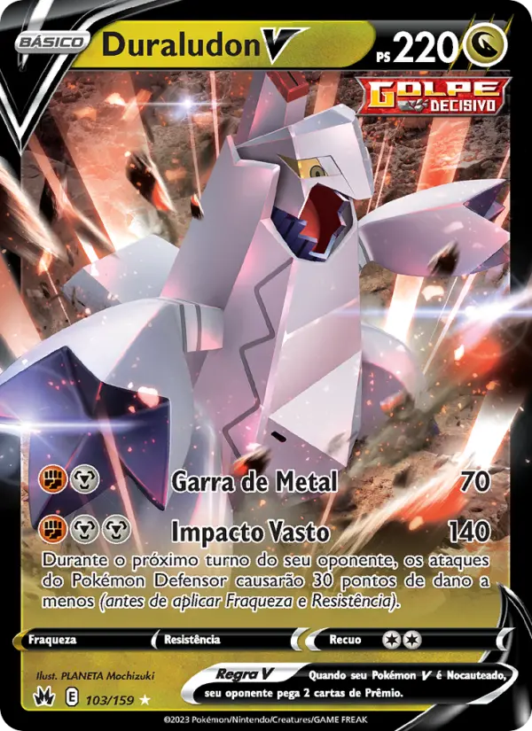 Carta Duraludon V, número 103/159 da coleção Realeza Absoluta