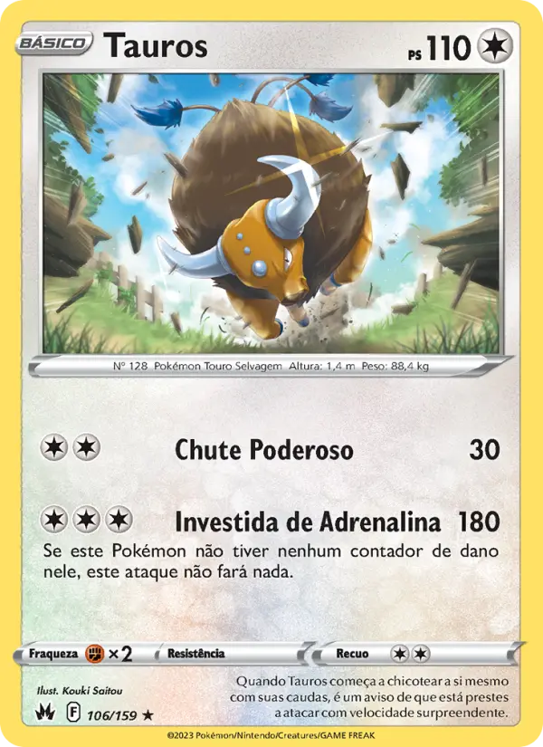 Carta Tauros, número 106/159 da coleção Realeza Absoluta