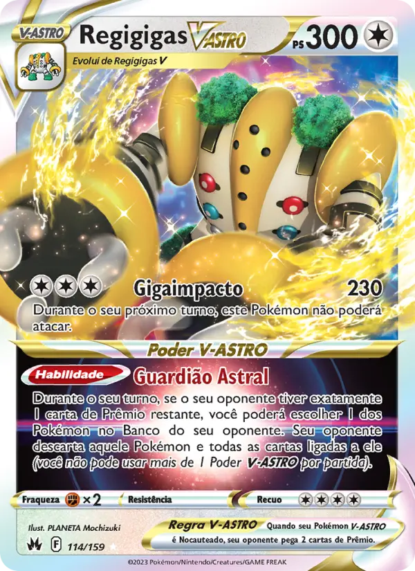 Carta Regigigas V-ASTRO, número 114/159 da coleção Realeza Absoluta