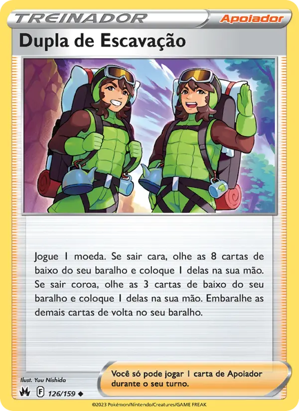 Carta Dupla de Escavação, número 126/159 da coleção Realeza Absoluta