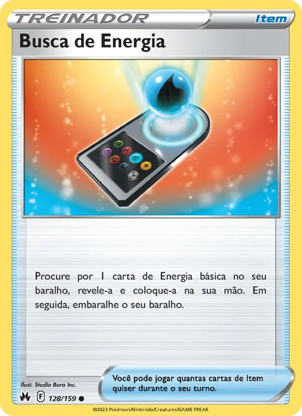 Carta Busca de Energia, número 128/159 da coleção Realeza Absoluta