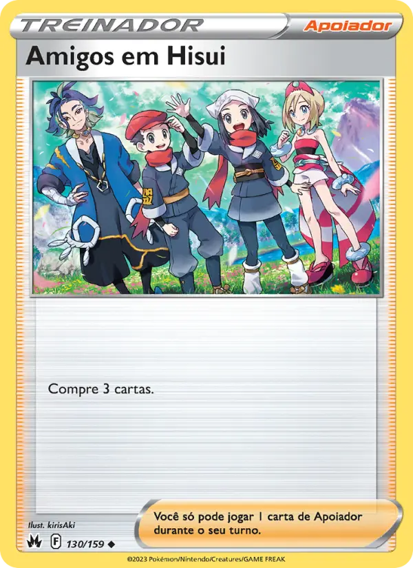 Carta Amigos em Hisui, número 130/159 da coleção Realeza Absoluta