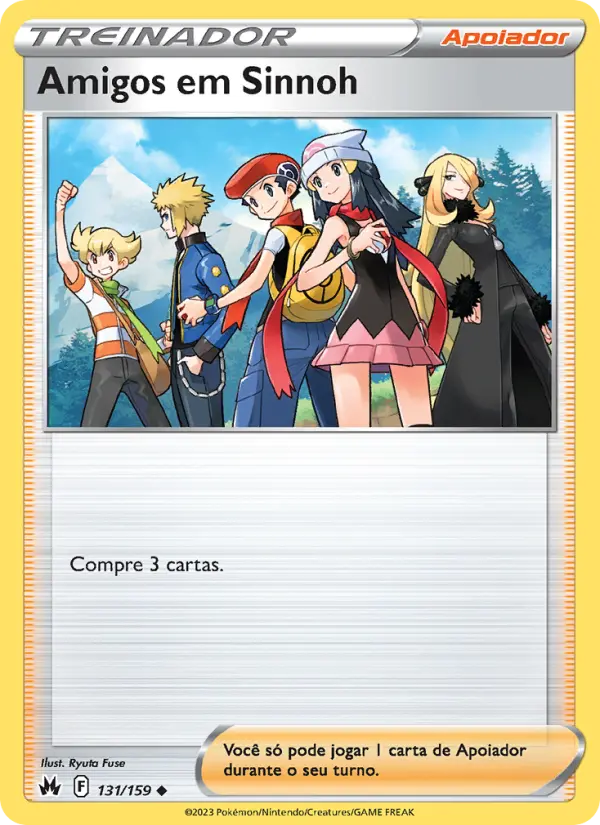 Carta Amigos em Sinnoh, número 131/159 da coleção Realeza Absoluta