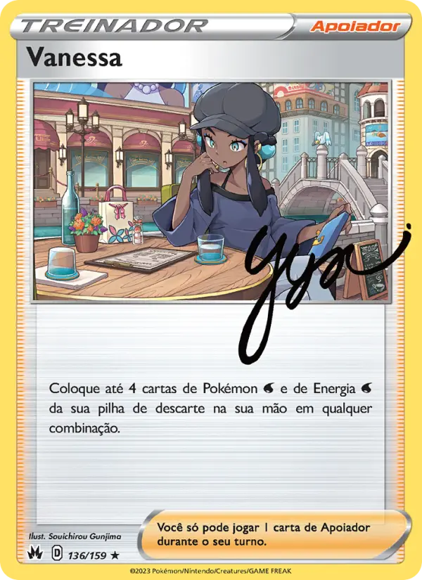 Carta Vanessa, número 136/159 da coleção Realeza Absoluta