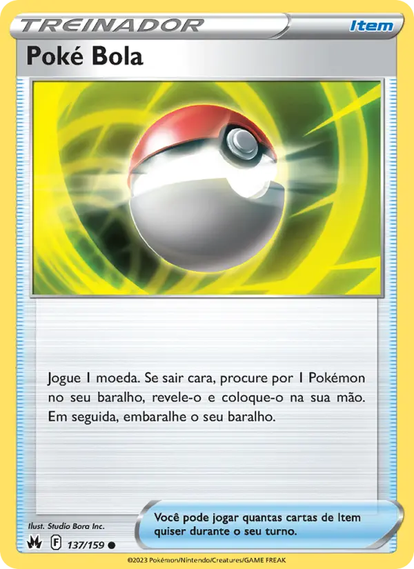 Carta Poké Bola, número 137/159 da coleção Realeza Absoluta