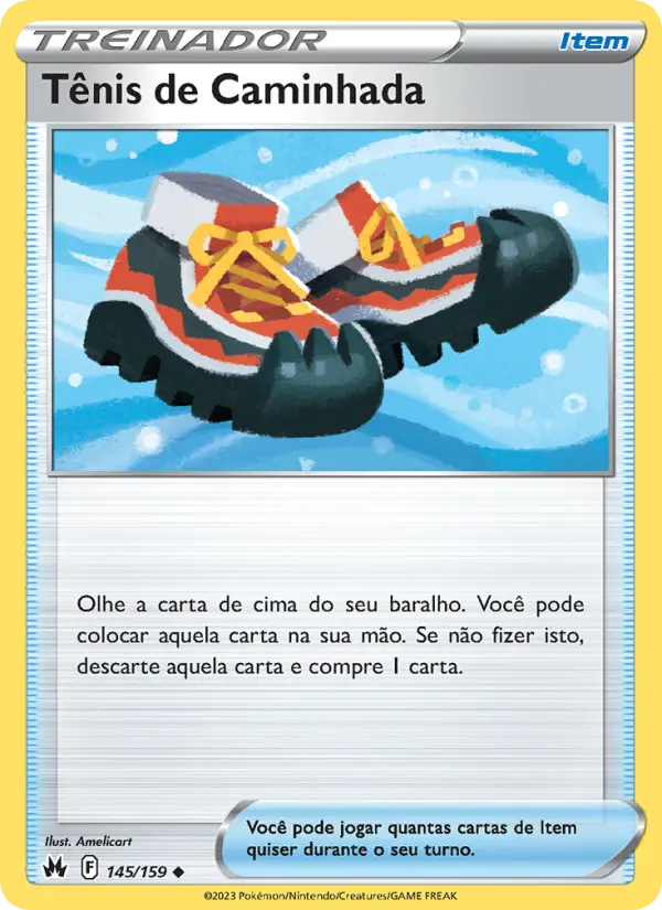 Carta Tênis de Caminhada, número 145/159 da coleção Realeza Absoluta