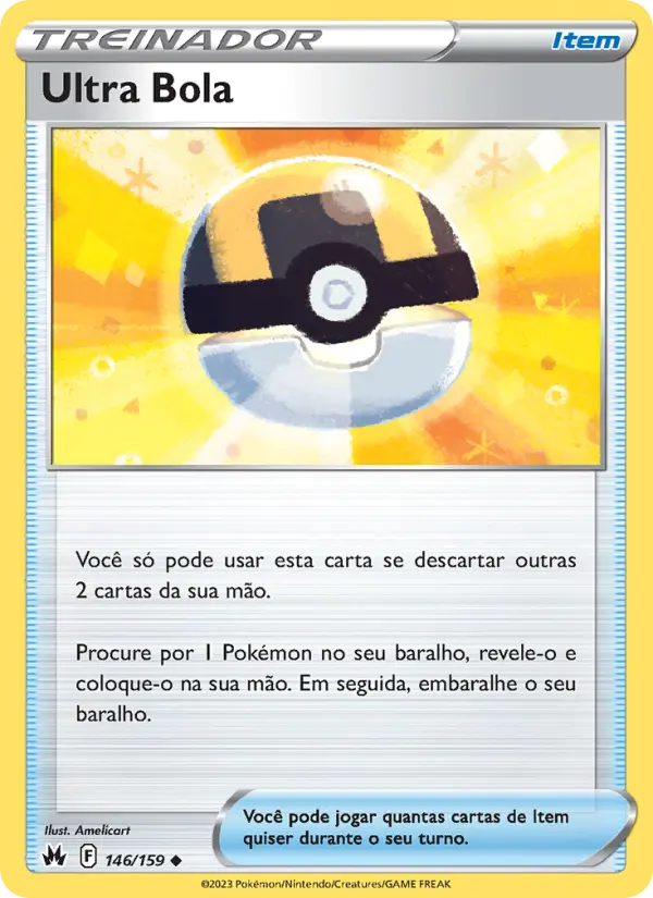 Carta Ultra Bola, número 146/159 da coleção Realeza Absoluta