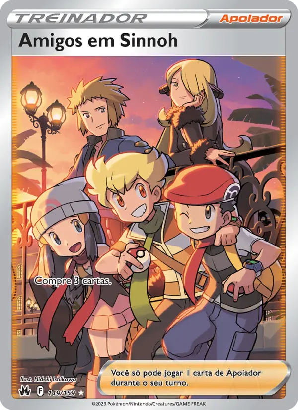 Carta Amigos em Sinnoh, número 149/159 da coleção Realeza Absoluta