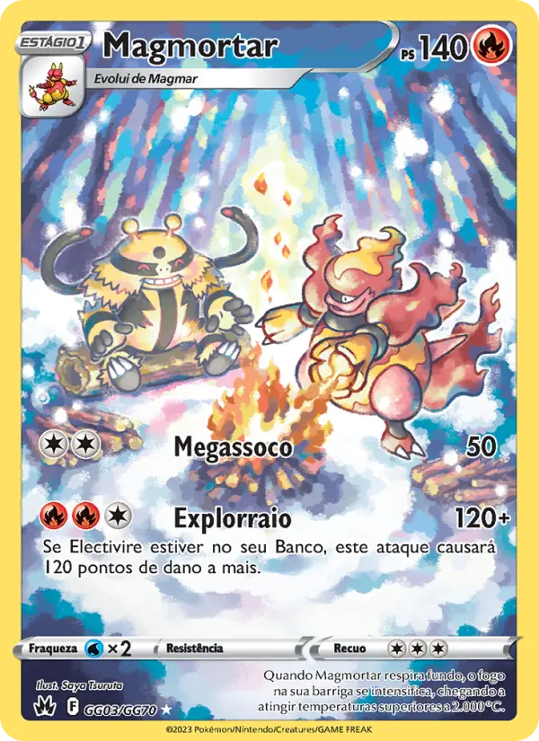 Carta Magmortar, número GG03/70 da coleção Realeza Absoluta Galeria de Galar