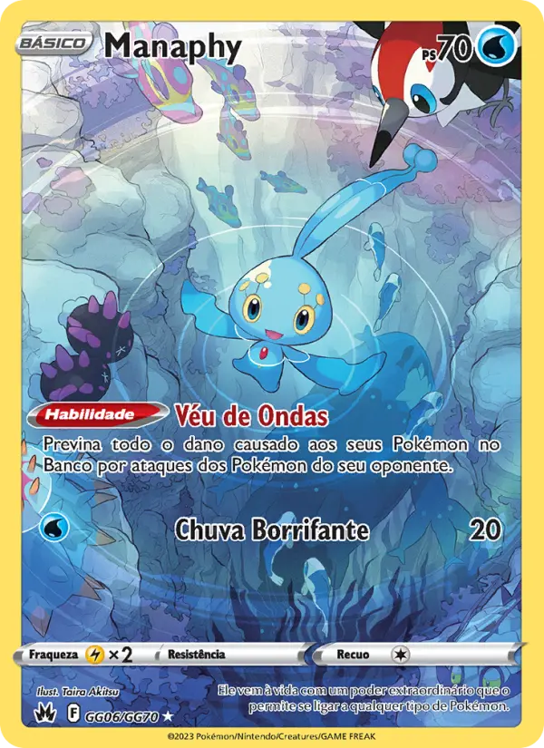 Carta Manaphy, número GG06/70 da coleção Realeza Absoluta Galeria de Galar