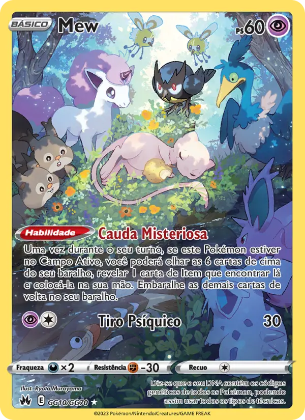 Carta Mew, número GG10/70 da coleção Realeza Absoluta Galeria de Galar