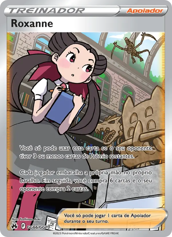Carta Roxanne, número GG66/70 da coleção Realeza Absoluta Galeria de Galar