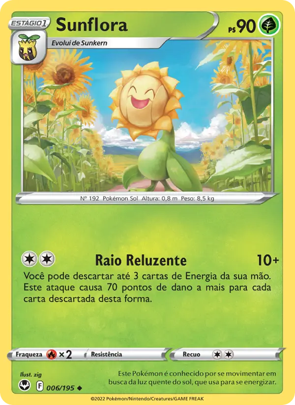 Carta Sunflora, número 006/195 da coleção Tempestade Prateada