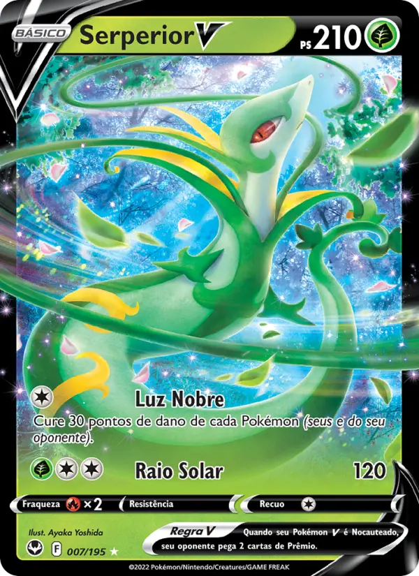 Carta Serperior V, número 007/195 da coleção Tempestade Prateada