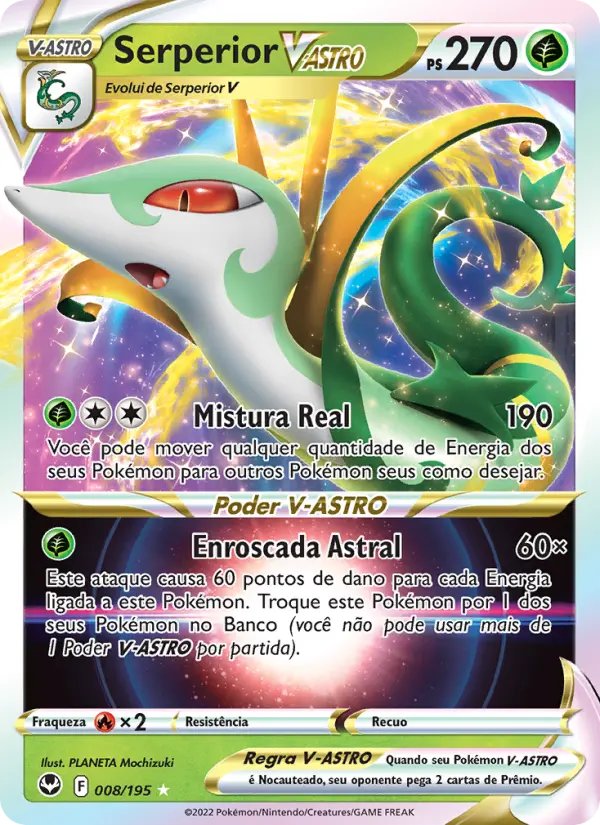 Carta Serperior V-ASTRO, número 008/195 da coleção Tempestade Prateada