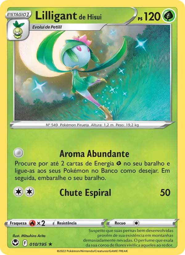 Carta Lilligant de Hisui, número 010/195 da coleção Tempestade Prateada