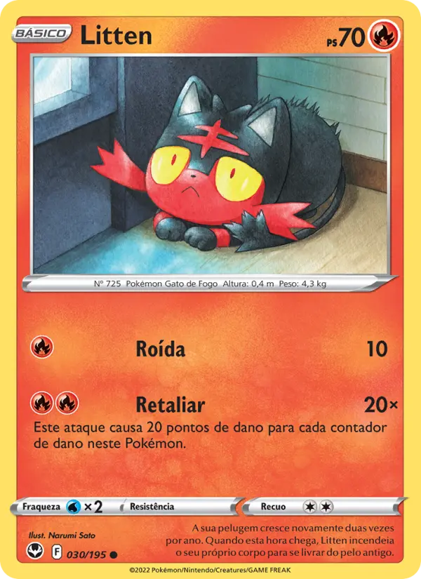 Carta Litten, número 030/195 da coleção Tempestade Prateada