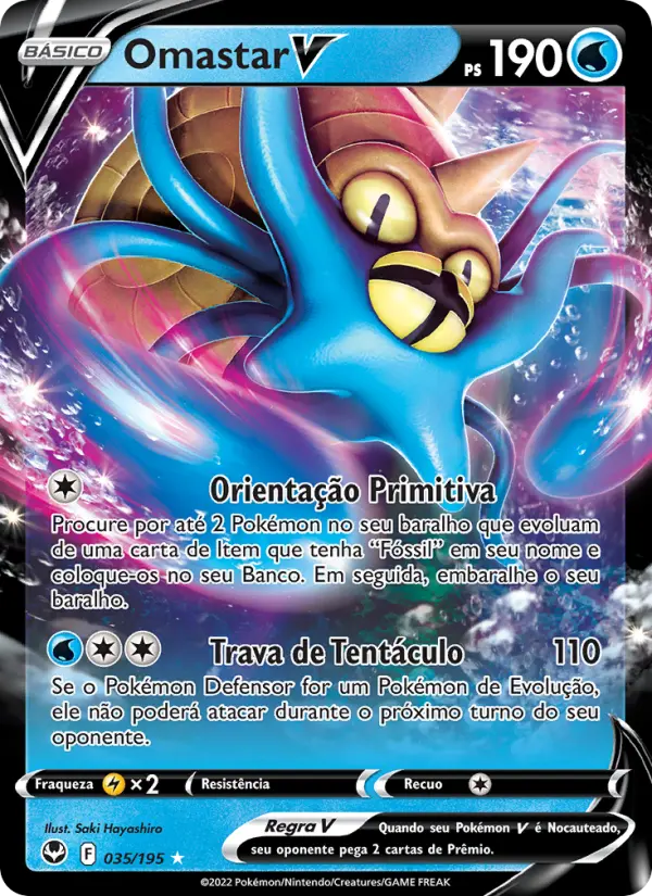 Carta Omastar V, número 035/195 da coleção Tempestade Prateada
