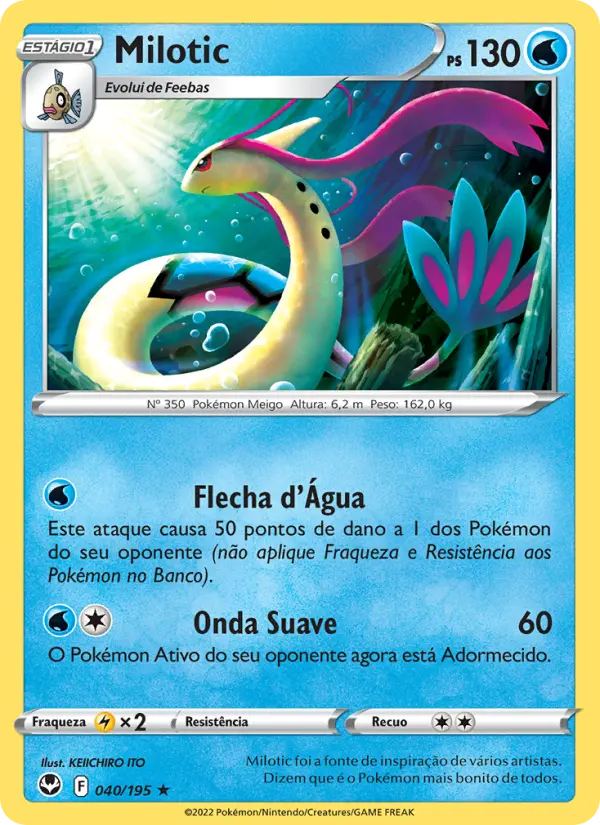 Carta Milotic, número 040/195 da coleção Tempestade Prateada