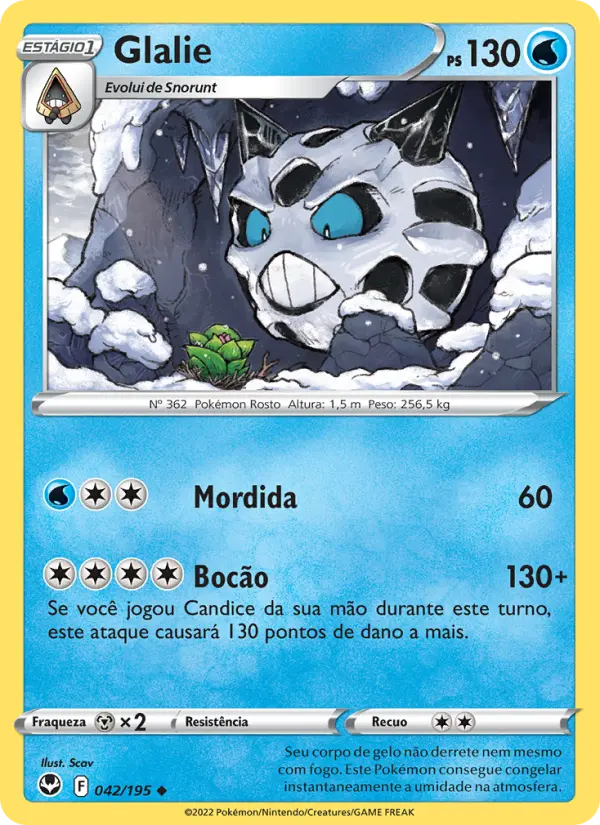Carta Glalie, número 042/195 da coleção Tempestade Prateada