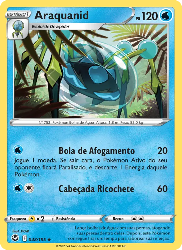 Carta Araquanid, número 048/195 da coleção Tempestade Prateada