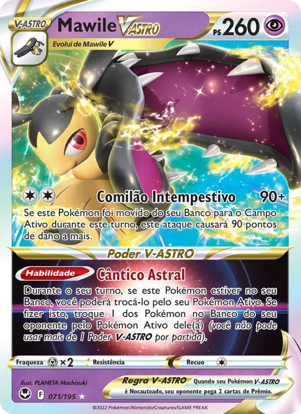 Carta Mawile V-ASTRO, número 071/195 da coleção Tempestade Prateada