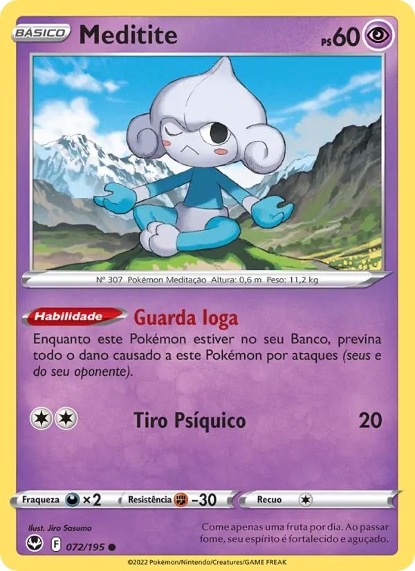 Carta Meditite, número 072/195 da coleção Tempestade Prateada