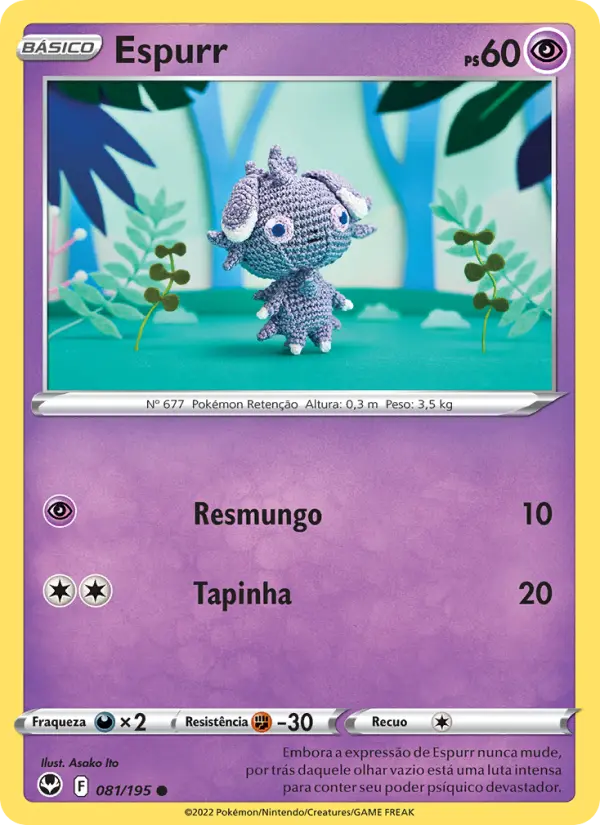 Carta Espurr, número 081/195 da coleção Tempestade Prateada